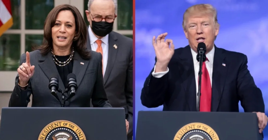 Uwahoze ari Perezida Donald Trump yavuze kuri mugenzi we Kamala Harris bahanganiye umwanya w'umukuru w'igihugu