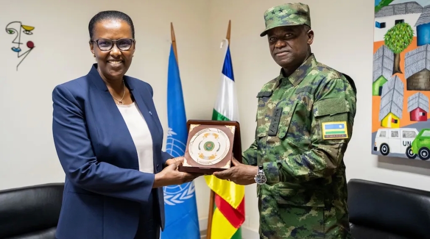 Ingabo za RDF ziri mubutumwa bw'amahoro muri Centrafrique zagenewe ubutumwa n'Umunyamabanga Mukuru wa UN