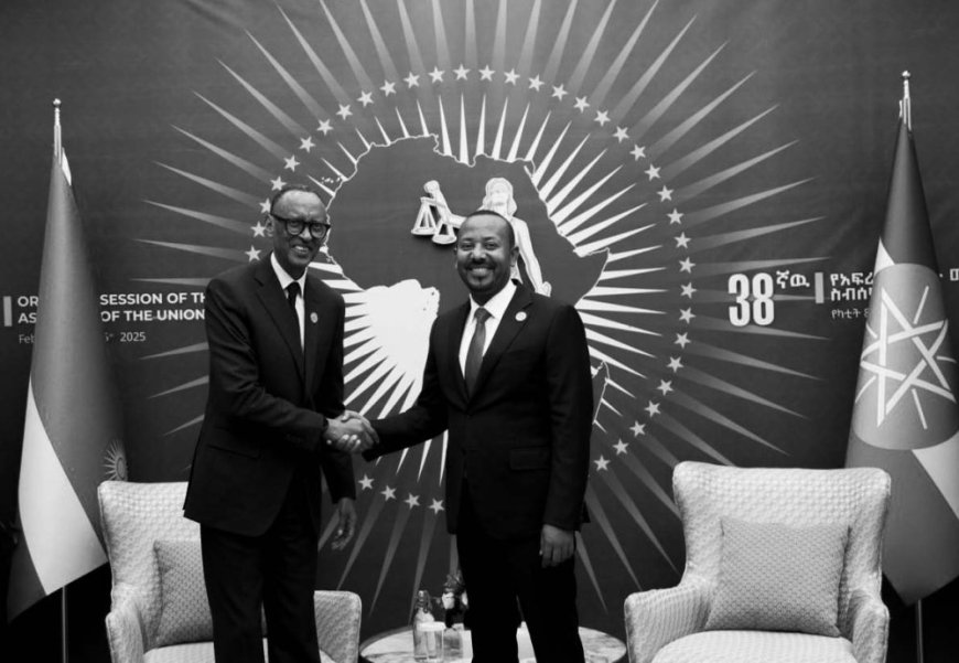 Perezida Paul Kagame yagiranye ibiganiro na Minisitiri w’Intebe wa Ethiopia