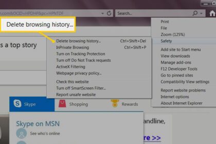 A picture showing how to clean and delete temporary internet files from a computer to make it run better