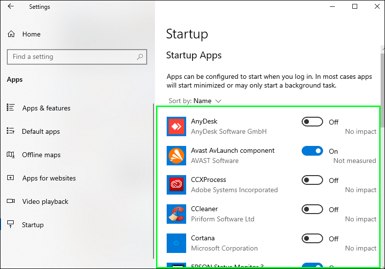 Navigating to the Startup apps section in Windows 11 to begin removing startup programs