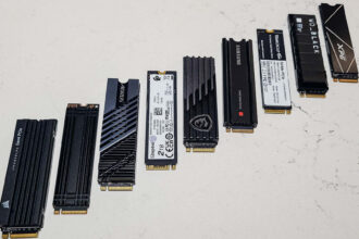 The Western Digital WD_BLACK SN850X NVMe SSD with its official heatsink, a top-tier performance choice for the best SSD for PS5